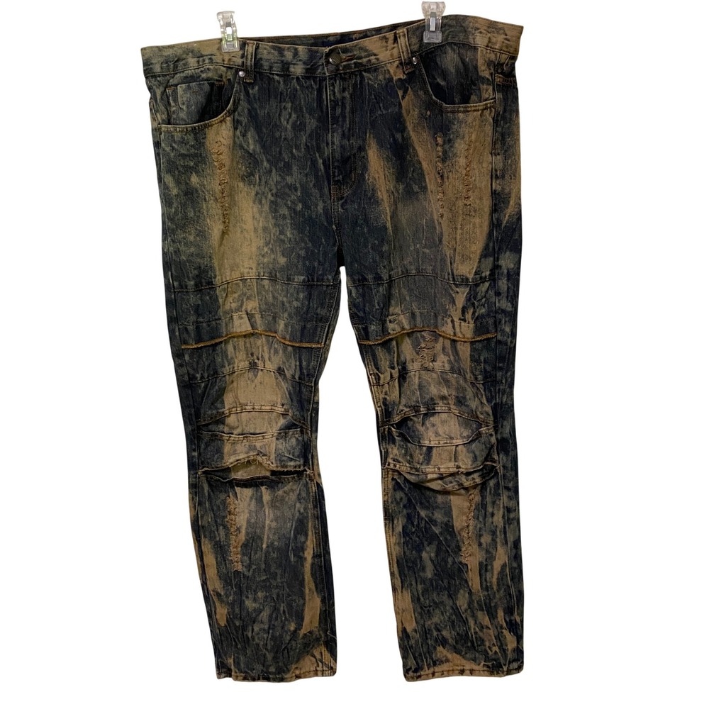 Vtg 90s Y2K Sacred Crown Acid Wash Grunge Mens Jeans Size 48 Urban Streetwear